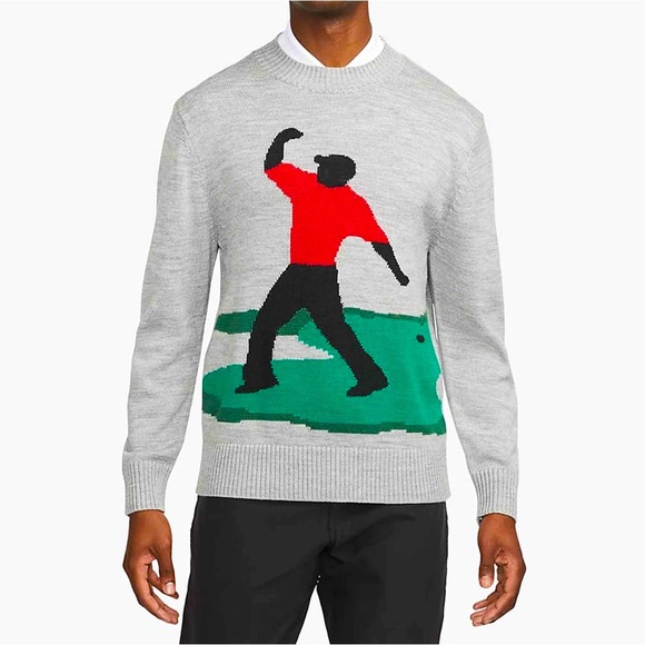 Nike Golf Tiger Woods Sweater Knit Crew 2021 DA4151-063 Limited Edition XXL